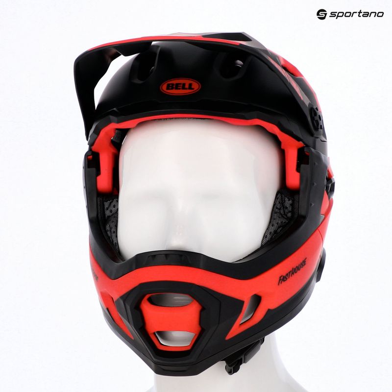 Велосипедна каска Bell FF Super DH MIPS Spherical fasthouse matte gloss red/black 7