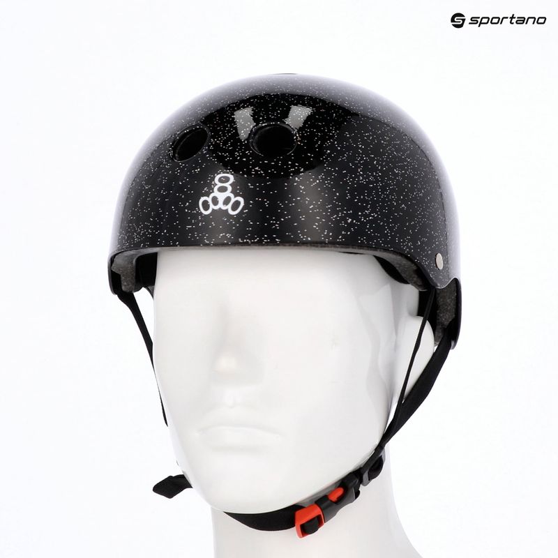 Triple Eight Сертифицираната каска Sweatsaver с черен блясък 5