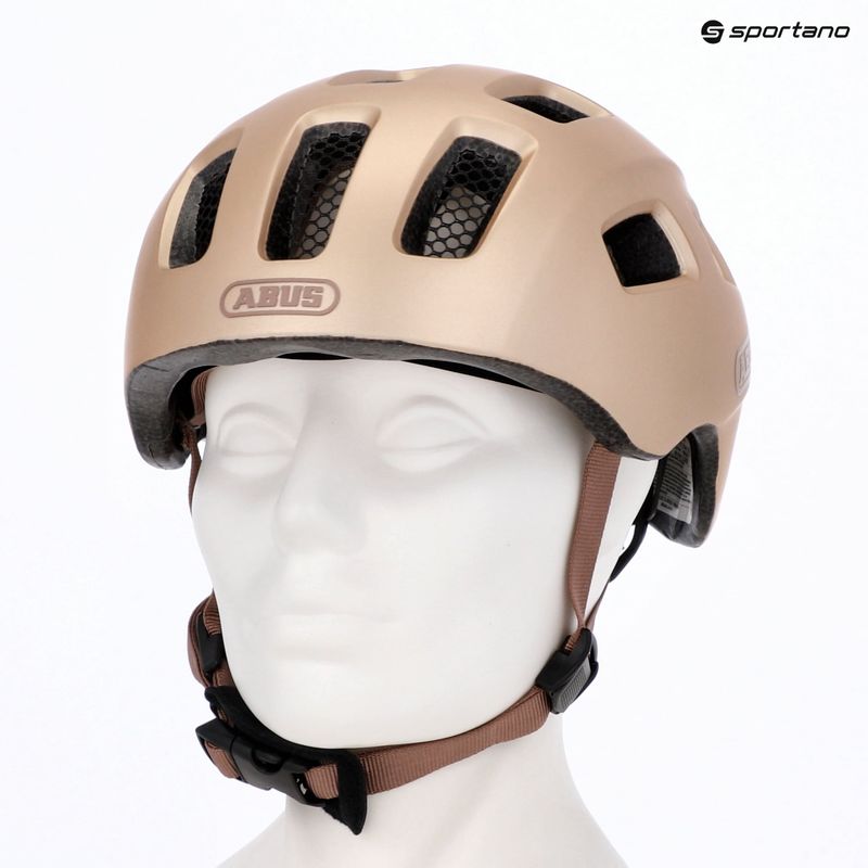Детска велосипедна каска ABUS Youn-I 2.0 champagne gold 16