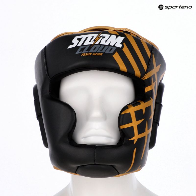 Боксьорска каска StormCloud Lynx black/gold 9