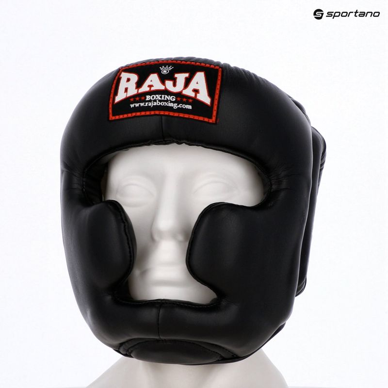 RAJA BOXING Полукожена черна боксова каска 5