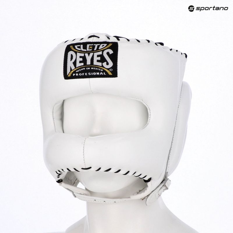 Боксова каска Cleto Reyes With Pointed Face Nylon Bar white 3