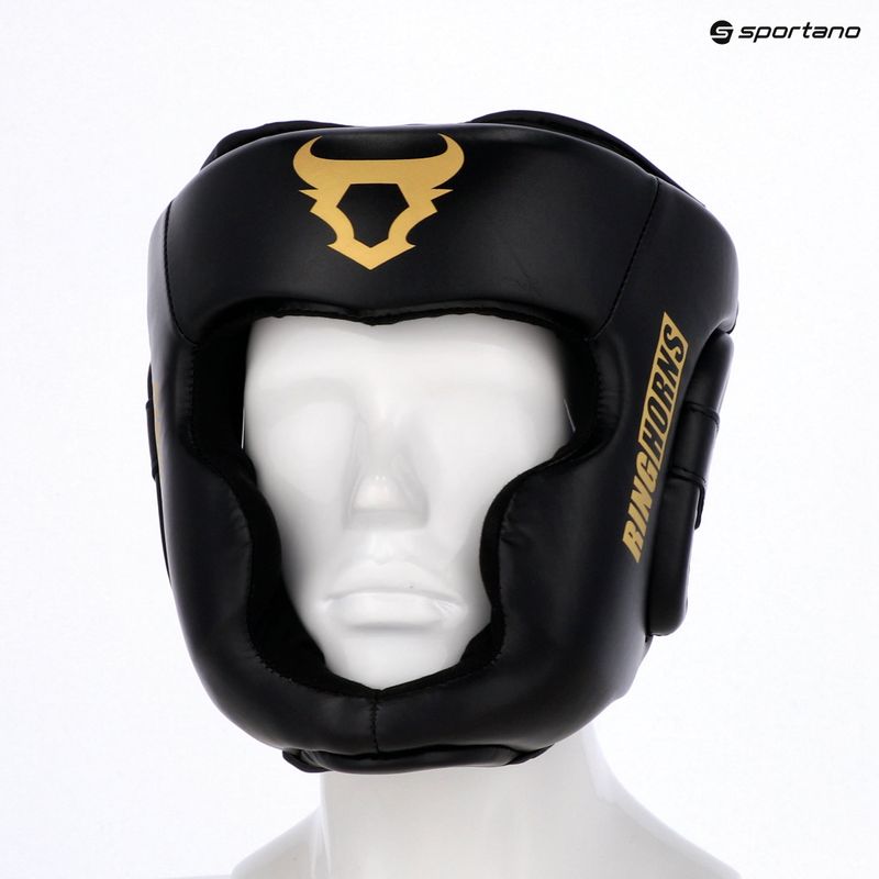 Боксова каска Venum Ringhorns Charger Headgear black/gold 8