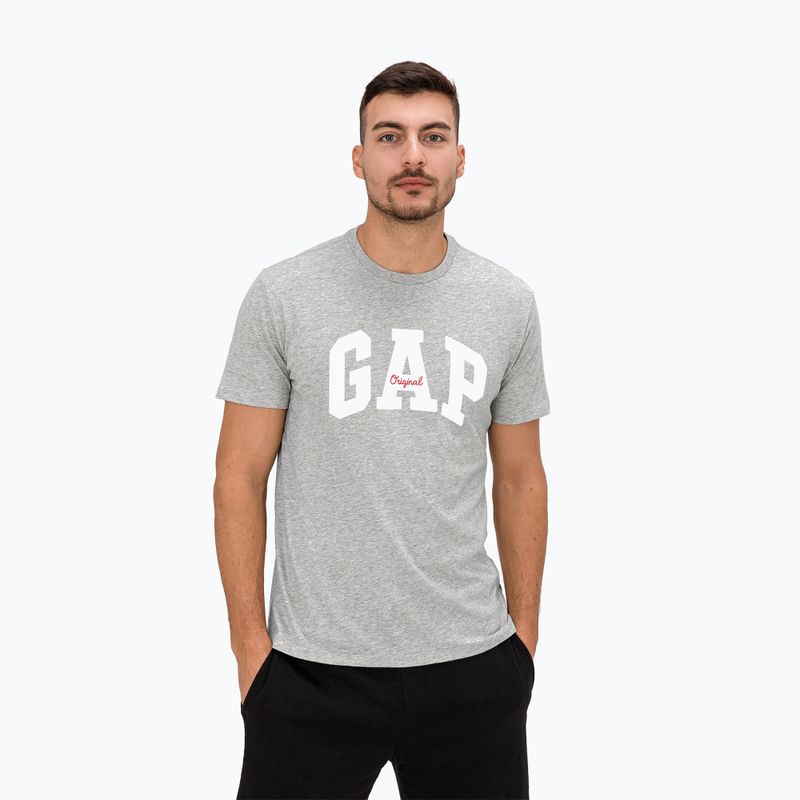 Мъжка тениска GAP Logo Original Tee grey heather