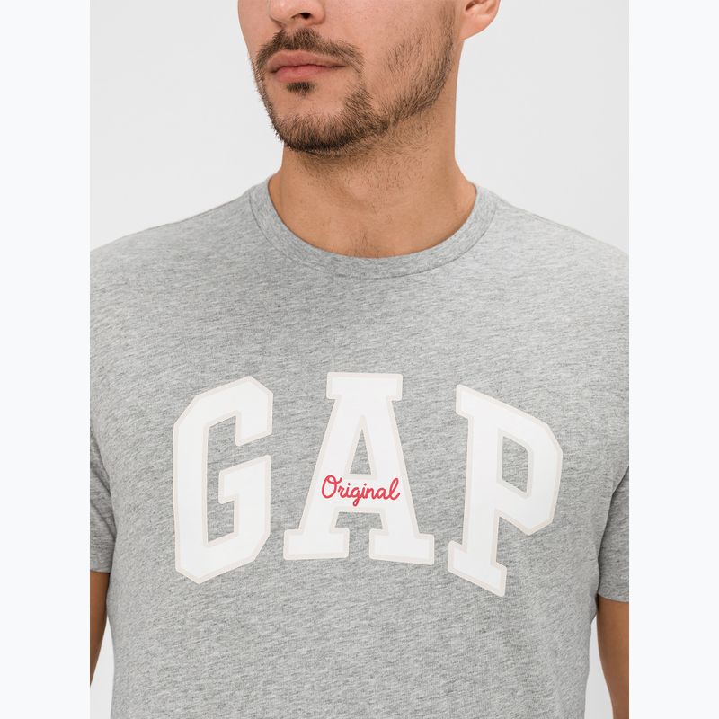Мъжка тениска GAP Logo Original Tee grey heather 4