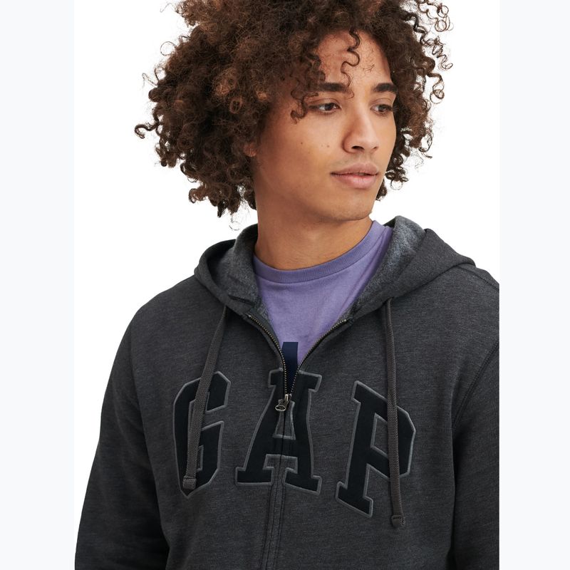 Мъжки суитшърт GAP V-Heritage Logo FZ new charcoal grey 5