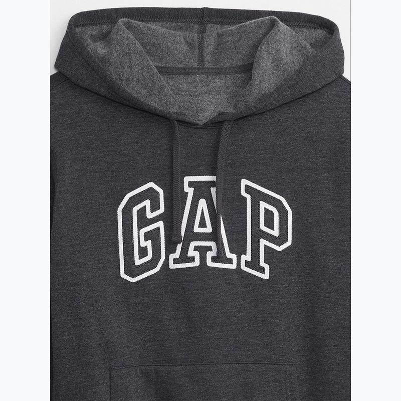 Дамски суитшърт GAP V-Gap Heritage PO HD charcoal heather 2