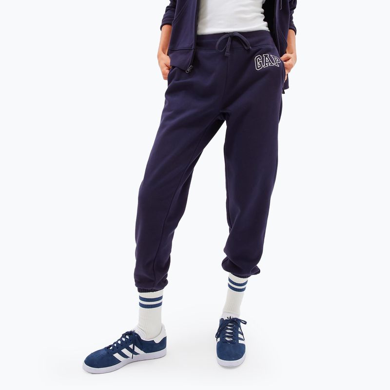 Дамски панталони GAP V-Gap Heritage Jogger navy uniform