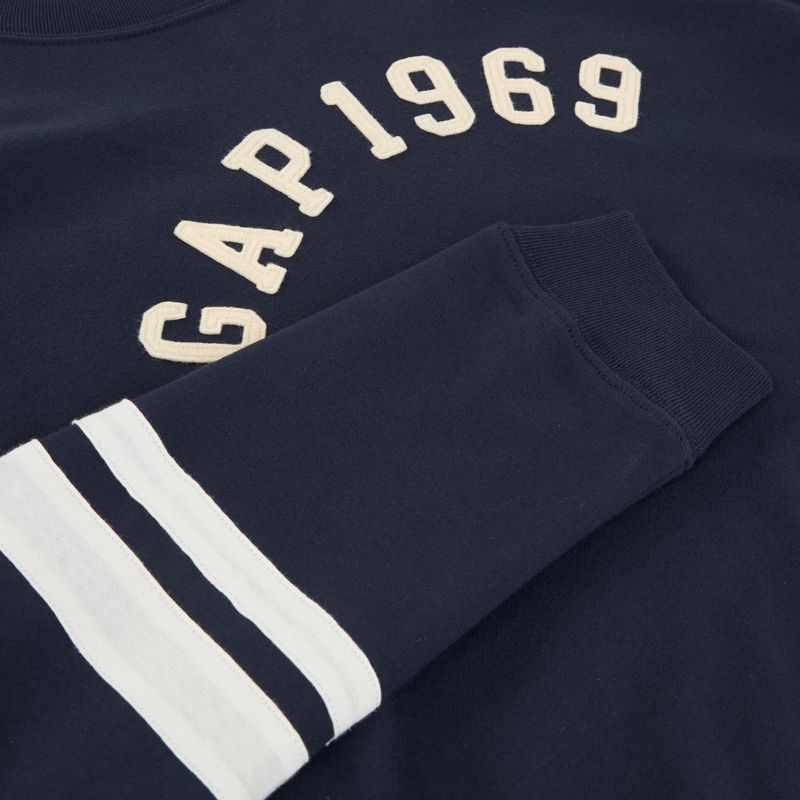 Мъжки суитшърт GAP Logo Crewneck blue navy 3
