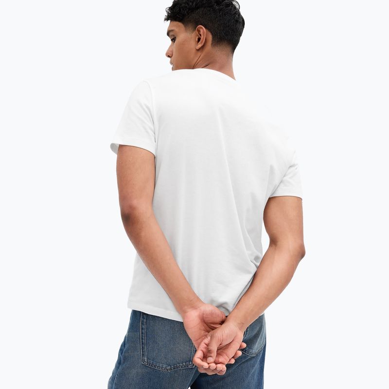 Мъжка тениска GAP Micro Logo Crew Neck Tee white global 2