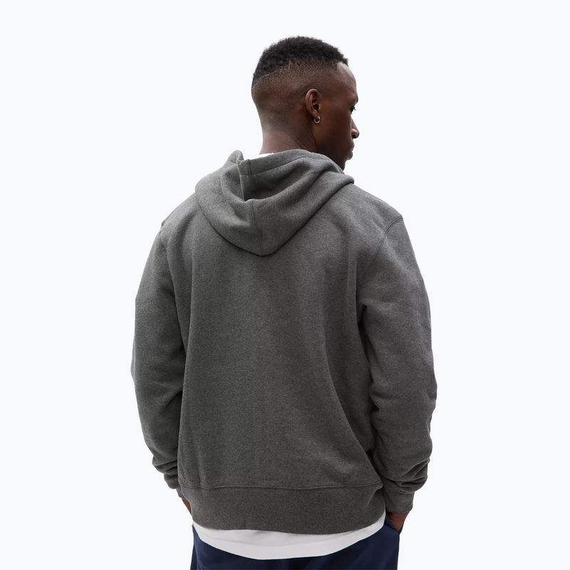 Мъжки суитшърт GAP Fullzip Logo Hoodie heather grey 3