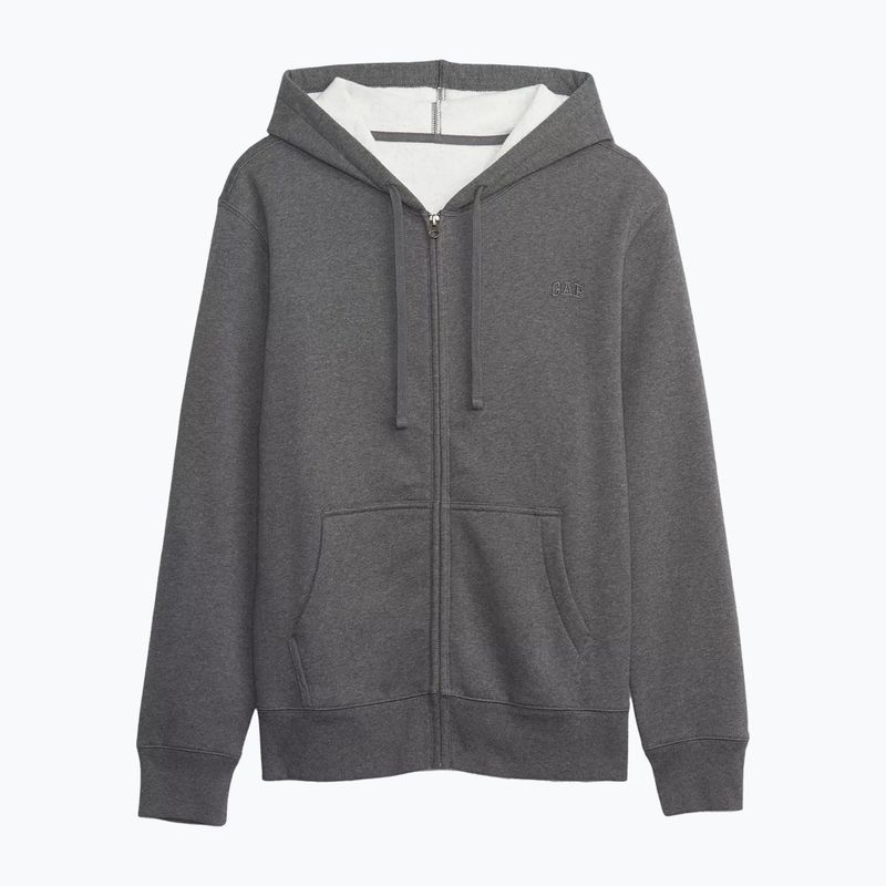 Мъжки суитшърт GAP Fullzip Logo Hoodie heather grey 5