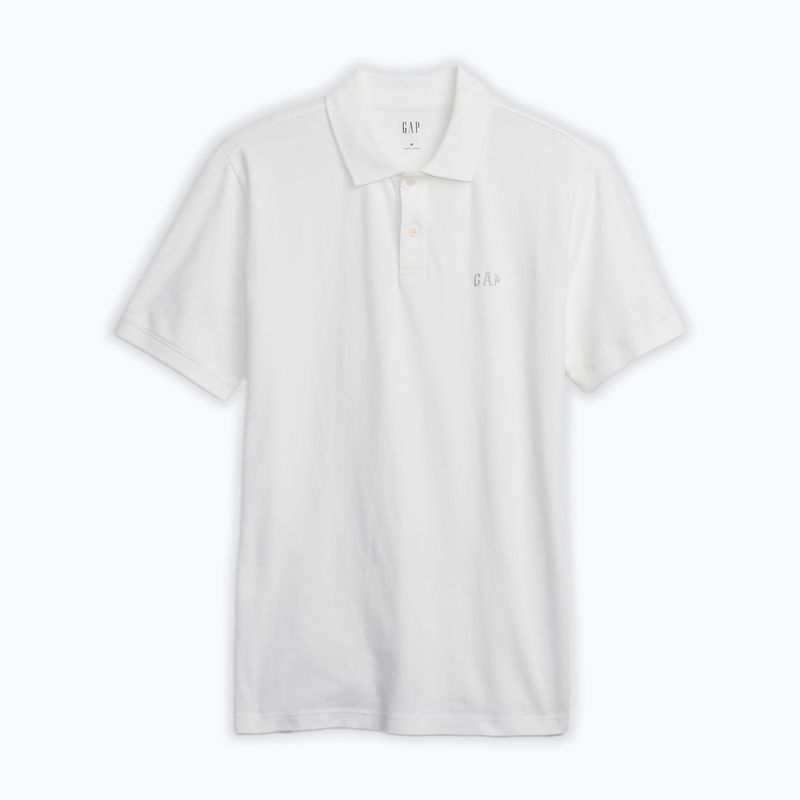 Мъжка поло тениска GAP Logo Pique optic white