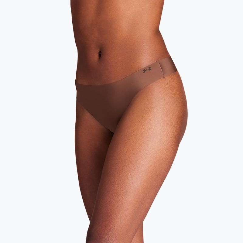 Дамски бикини Under Armour Pure Stretch Ns Thong 3 чифта, hue 625 2