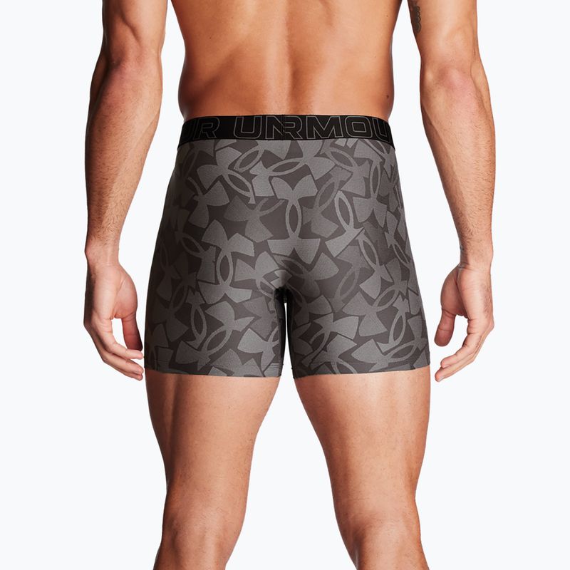 Мъжки боксерки Under Armour Perf Tech Nov 6in 3 чифта steel 2
