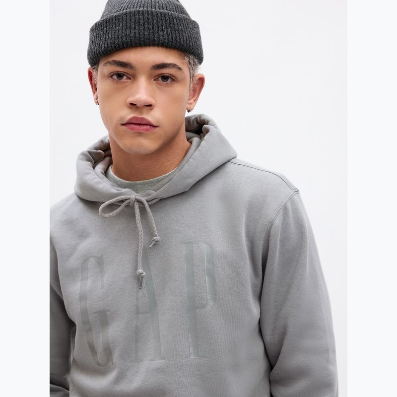 Мъжки суитшърт GAP Shine Logo Hoodie pilot grey 4