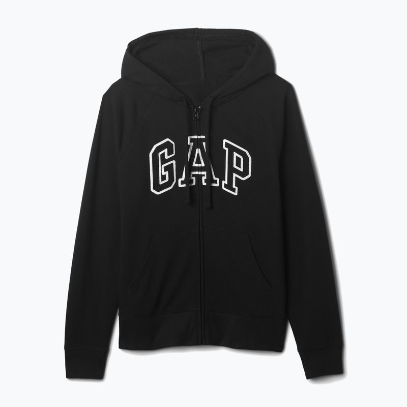 Дамски суитшърт GAP French Fullzip Logo Hoodie true black 3