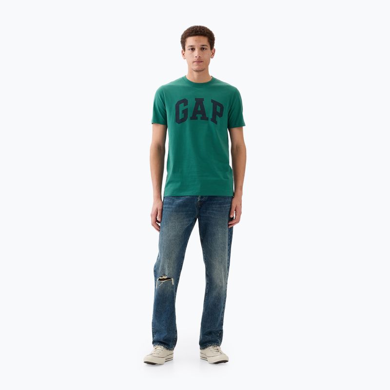 Мъжка тениска GAP Soft Basic Logo jade stone 2
