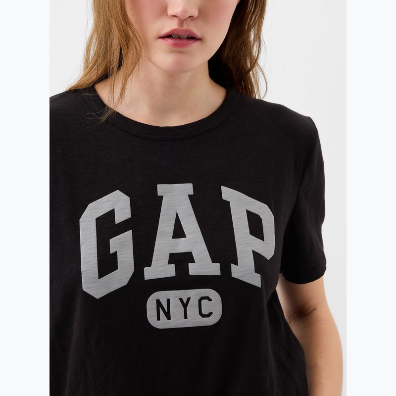 Дамска тениска GAP Logo Slub Tee black 4