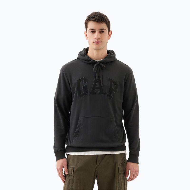 Мъжки суитшърт GAP Heritage French Terry Logo moonless night