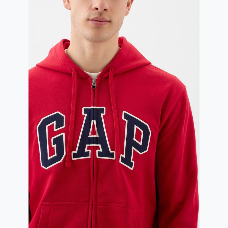 Мъжки суитшърт GAP Heritage French Terry Fullzip Logo lasalle red 4