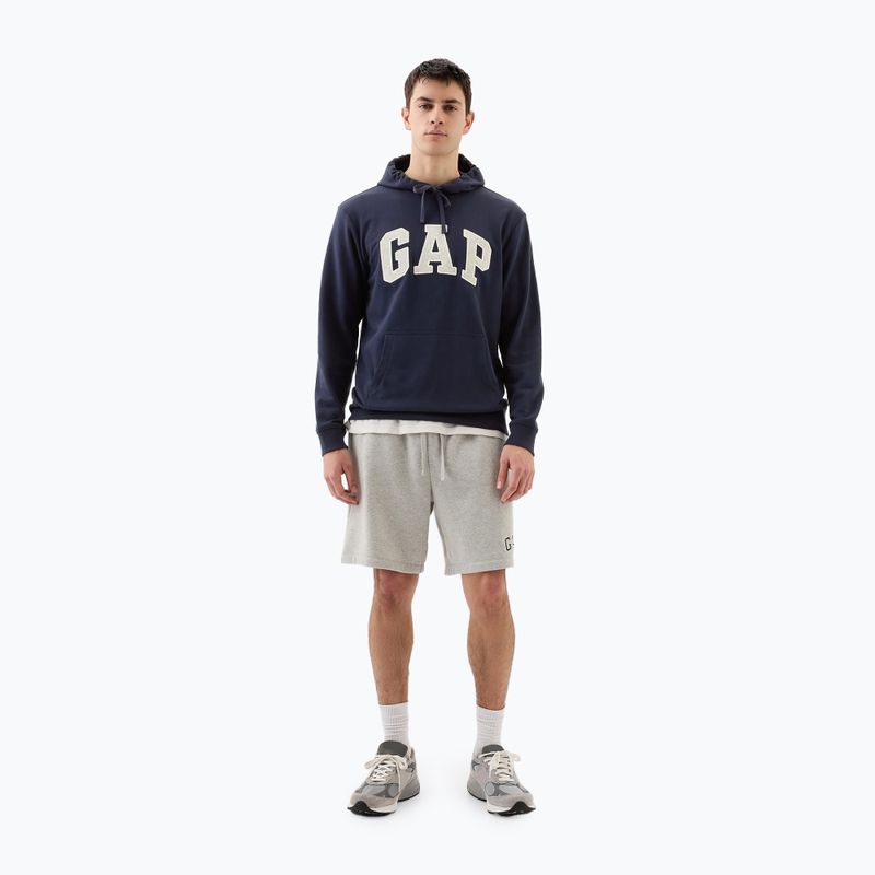 Мъжки суитшърт GAP Heritage French Terry Fullzip Logo blue navy 2