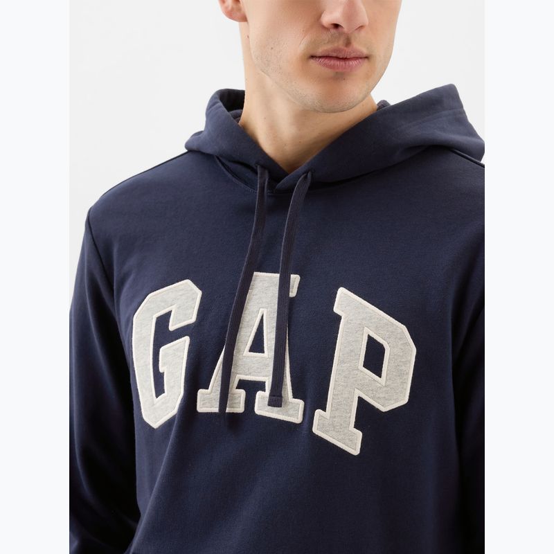 Мъжки суитшърт GAP Heritage French Terry Fullzip Logo blue navy 4