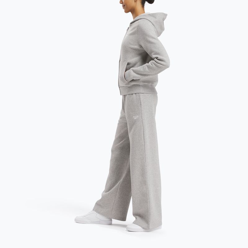 Дамски панталони Reebok Identity Small Logo Fleece WIde Leg medium grey heather 2
