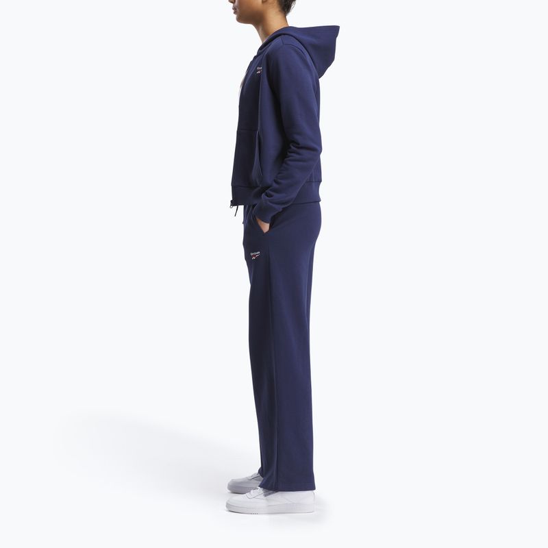 Дамски панталони Reebok Identity Small Logo Fleece WIde Leg vector navy 2