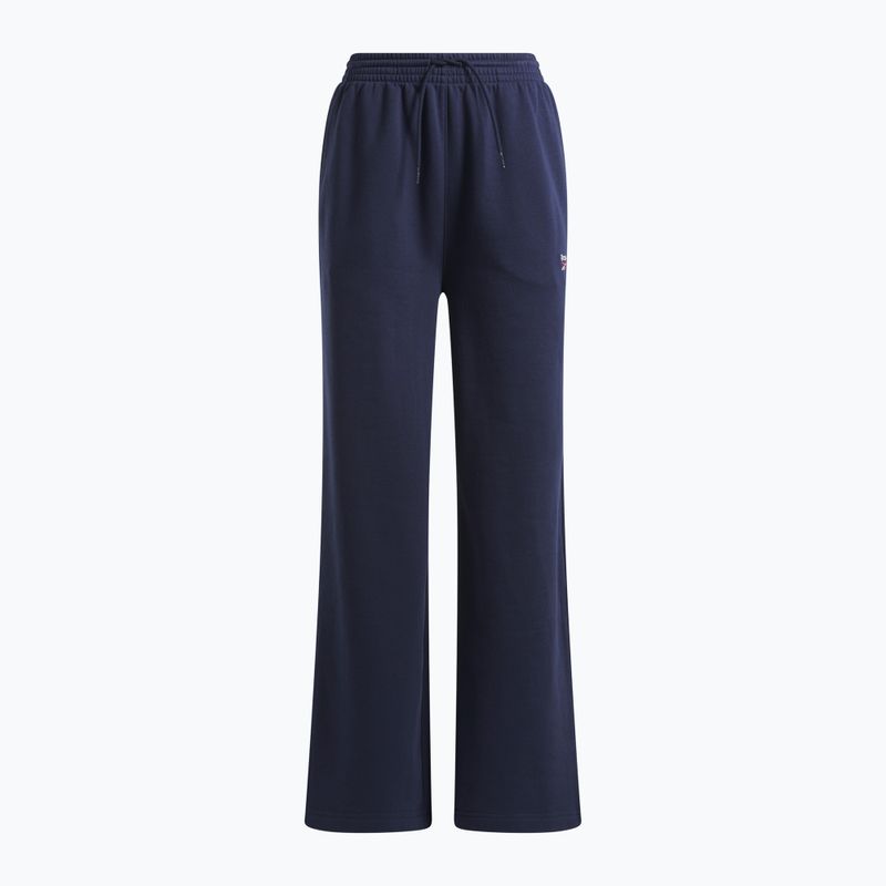 Дамски панталони Reebok Identity Small Logo Fleece WIde Leg vector navy 4