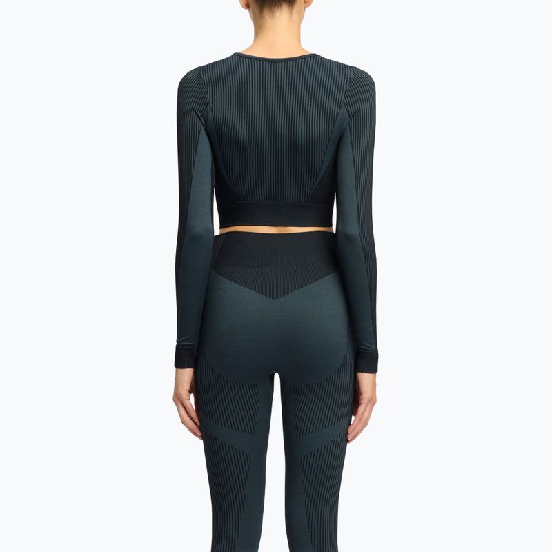 Дамски тренировъчен анцуг с дълъг ръкав Reebok RBK Lab Seamless Crop black 3