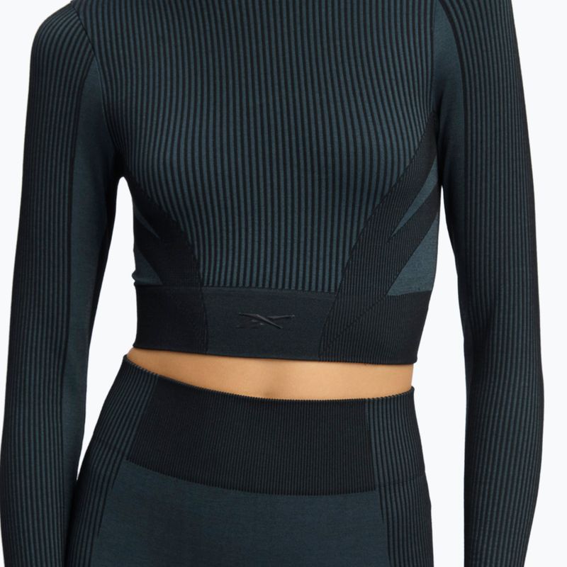 Дамски тренировъчен анцуг с дълъг ръкав Reebok RBK Lab Seamless Crop black 4