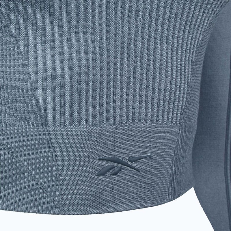 Дамски тренировъчен екип с дълъг ръкав Reebok RBK Lab Seamless Crop upgrade blue 3