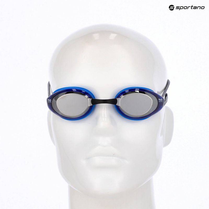 Очила за плуване TYR Blackhawk Racing Mirrored silver/blue/black 3