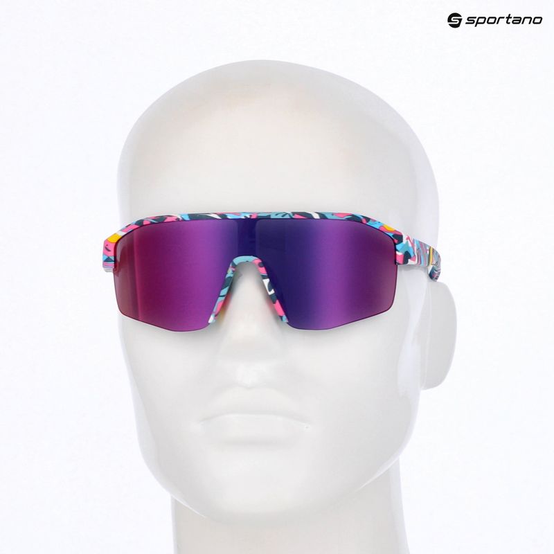 Слънчеви очила Red Bull SPECT Dundee matt blue-pink pattern/smoke pink-yellow mirror 7