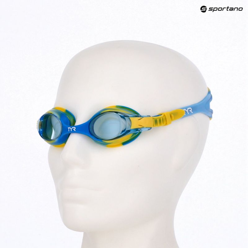 Детски очила за плуване TYR Swimple Tie Dye Non-Mirrored blue/green/yellow 3