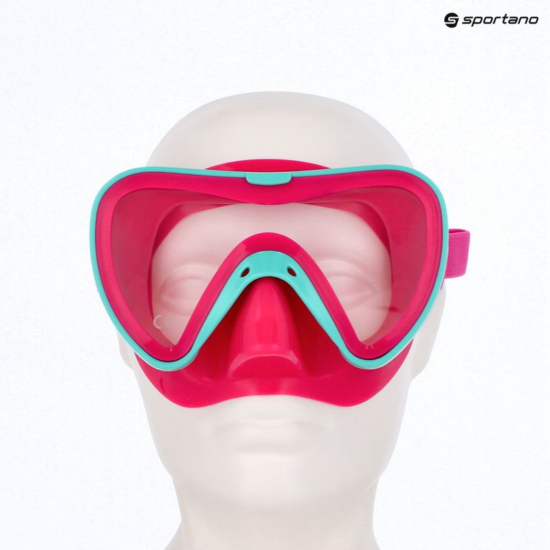 Детска маска за шнорхелинг Mares Turtle aqua/pink 4