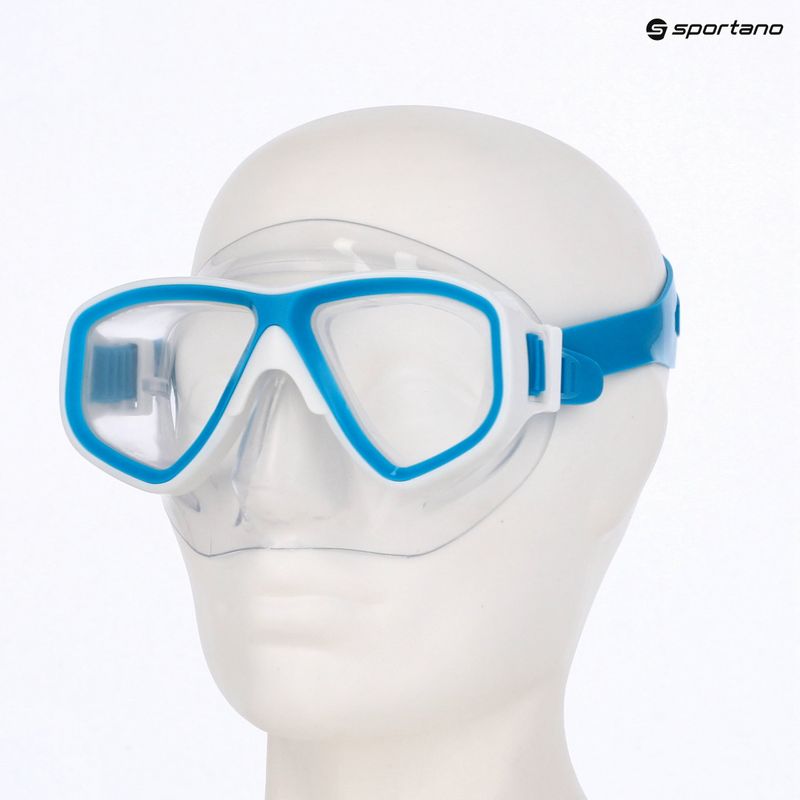 Маска за гмуркане Mares Puffer aqua white/clear 3