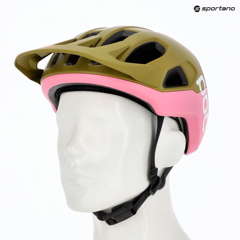 Велосипедна каска POC Cularis olivine green matt/thulite pink matt 6