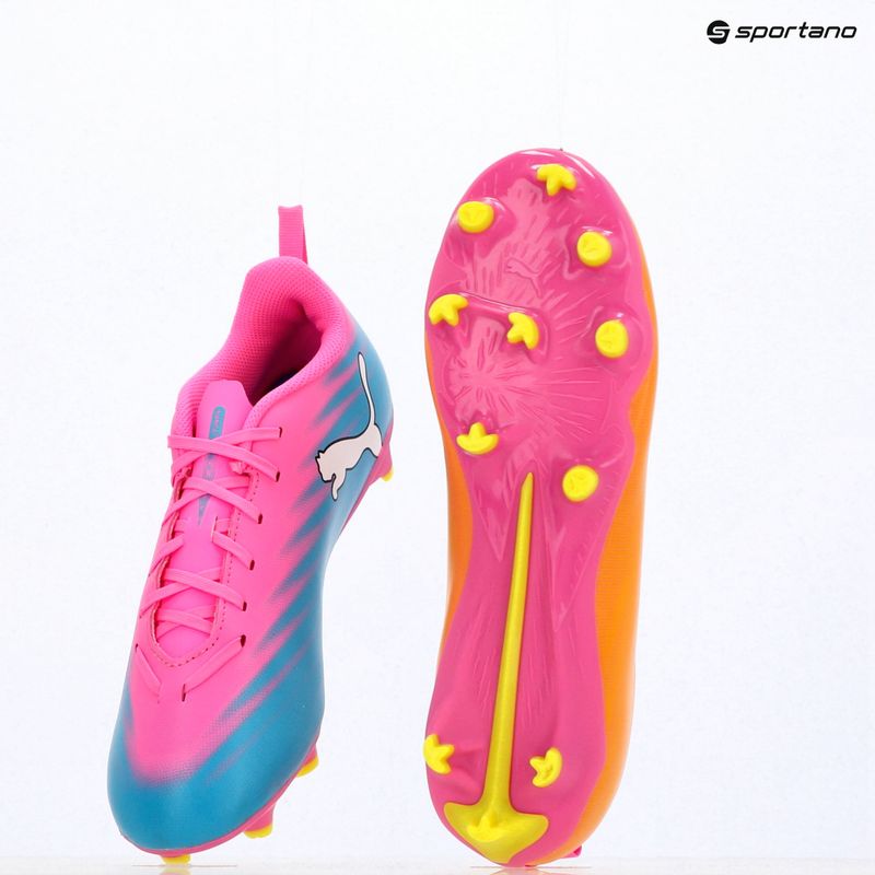 Детски футболни обувки PUMA Ultra 6 Play FG/AG Jr poison pink/puma wht/sun stream/bright aqua/puma blk 16