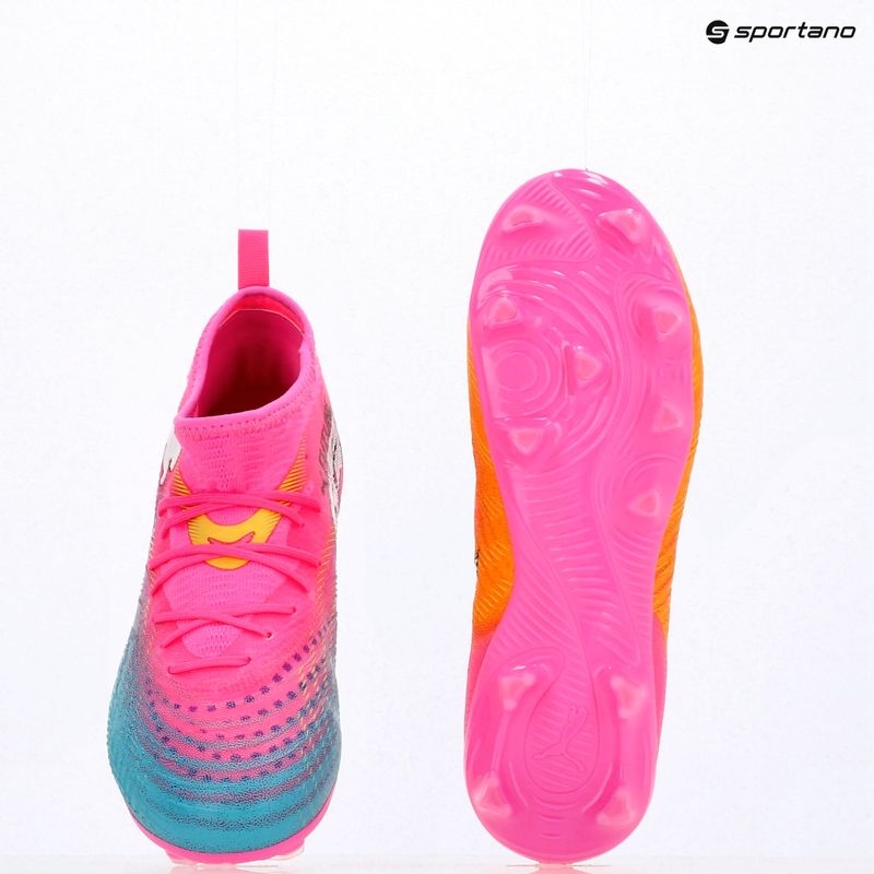 Детски футболни обувки PUMA Future 9 Match FG/AG Jr poison pink/puma wht/sun stream/bright aqua/puma blk 15