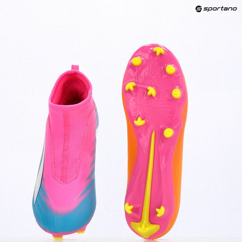 Детски футболни обувки PUMA Ultra 6 Match+ LL FG/AG Jr poison pink/puma wht/sun stream/bright aqua/puma blk 16