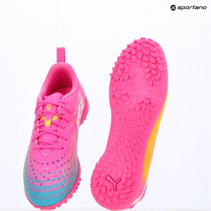 Детски футболни обувки PUMA Future 9 Play TT poison pink/puma wht/sun stream/bright aqua/puma blk 17