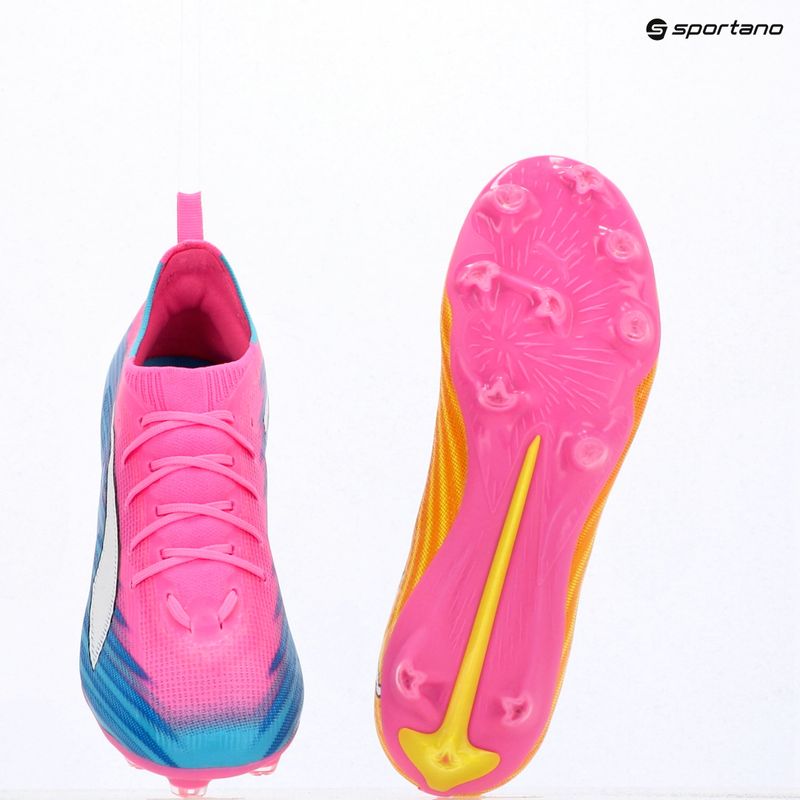 Детски футболни обувки PUMA Ultra 6 Pro Jr FG/AG poison pink/puma wht/sunstream/bright aqua/puma blk 15