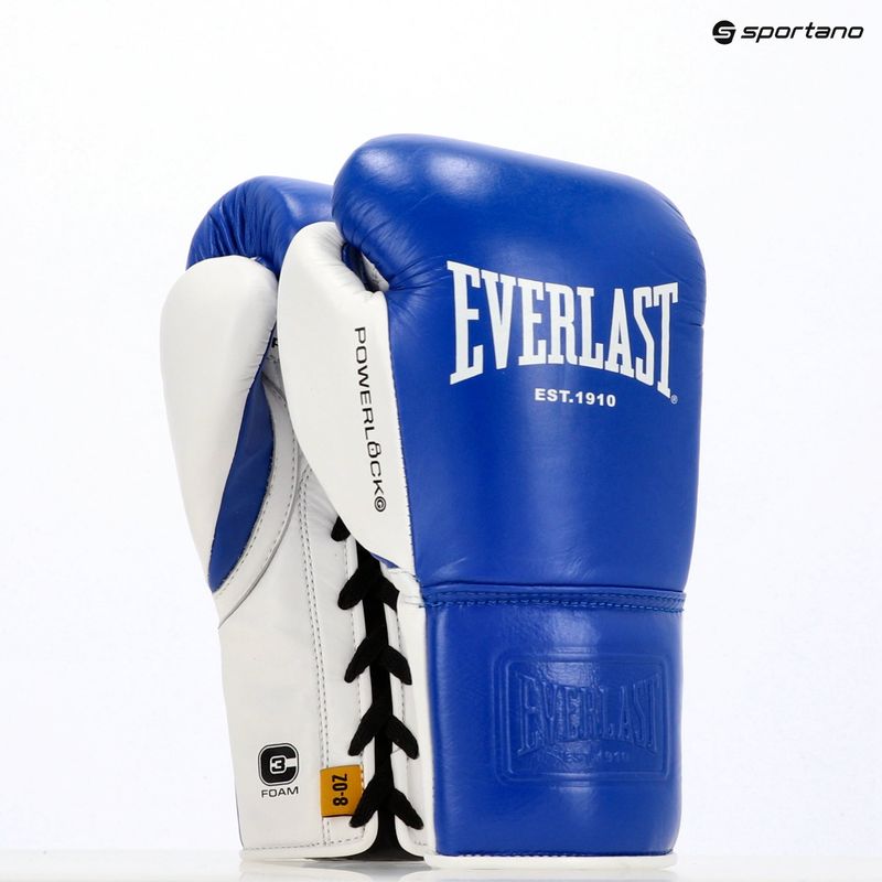 Боксьорски ръкавици Everlast Powerlock OG Pro Fight blue/white 7