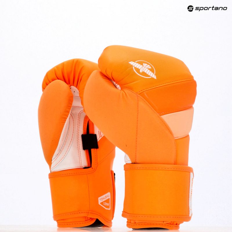 Hayabusa T3 Neon неоново оранжеви боксови ръкавици 8