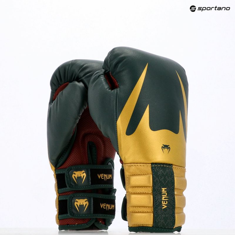 Боксови ръкавици Venum Reverso green/gold 9