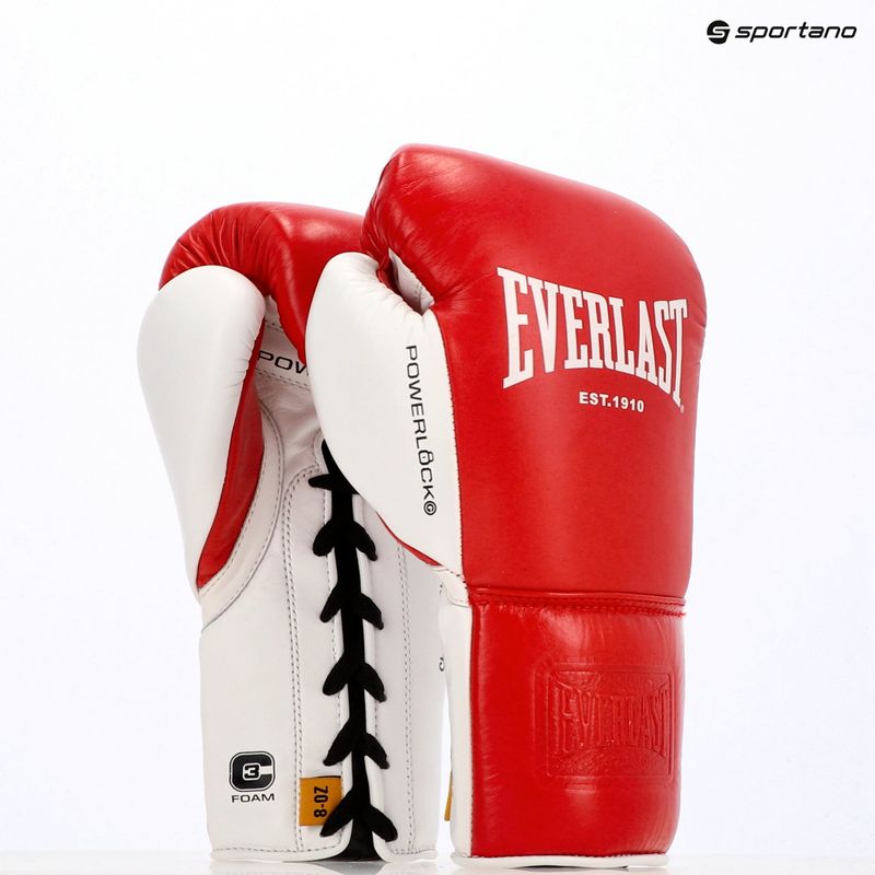 Боксьорски ръкавици Everlast Powerlock OG Pro Fight red/white 14
