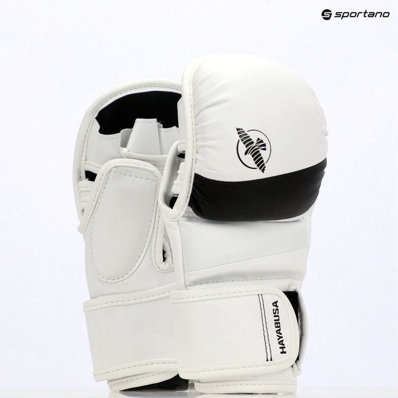 Hayabusa T3 Hybrid бели/черни граплинг ръкавици 8