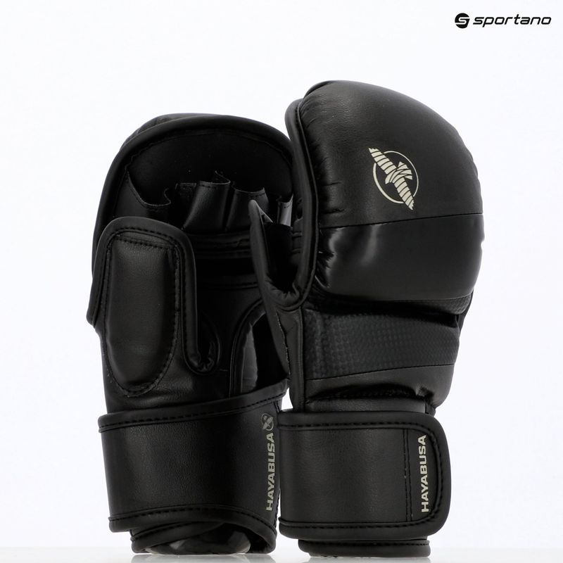 Hayabusa T3 Hybrid черни граплинг ръкавици 8